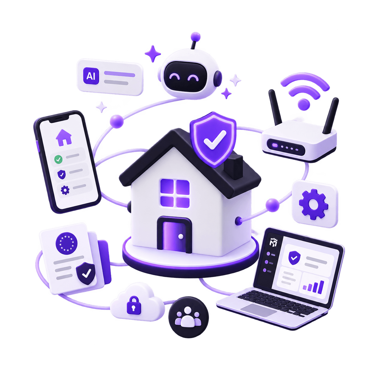 Munitor beschermt je hele digitale huishouden: huis, apparaten, netwerk, cloud en compliance